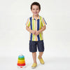 Boys Regular Fit Resort Collar Striped Casual Shirt