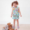 Girls Regular Fit Round Neck Printed Peplum Top