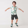 Boys Regular Fit Resort Collar Tropical Print Casual Shirt
