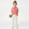 Girls Regular Fit Spread Collar Printed Summer Beach Shirt Top