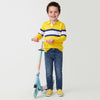 Boys Regular Fit Textured Polo T-Shirt