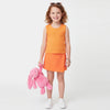 Girls Cropped Round Neck Solid Tank Top