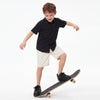 Boys Regular Fit Spread Collar Solid Shirt