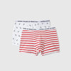 Pack 2 Regular Fit Striped Trunks