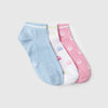 Unisex Brand Logo Pack of 3 All Over Icon Ankle Length Socks