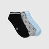 Unisex Brand Logo Pack of 3 All Over Icon Ankle Length Socks