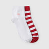 Men Solid And Stripes Pack of 2 Socks