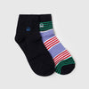Men Striped Pack of 2 Socks