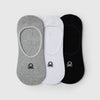 Unisex Solid Pack of 3 Invisible Liner Socks