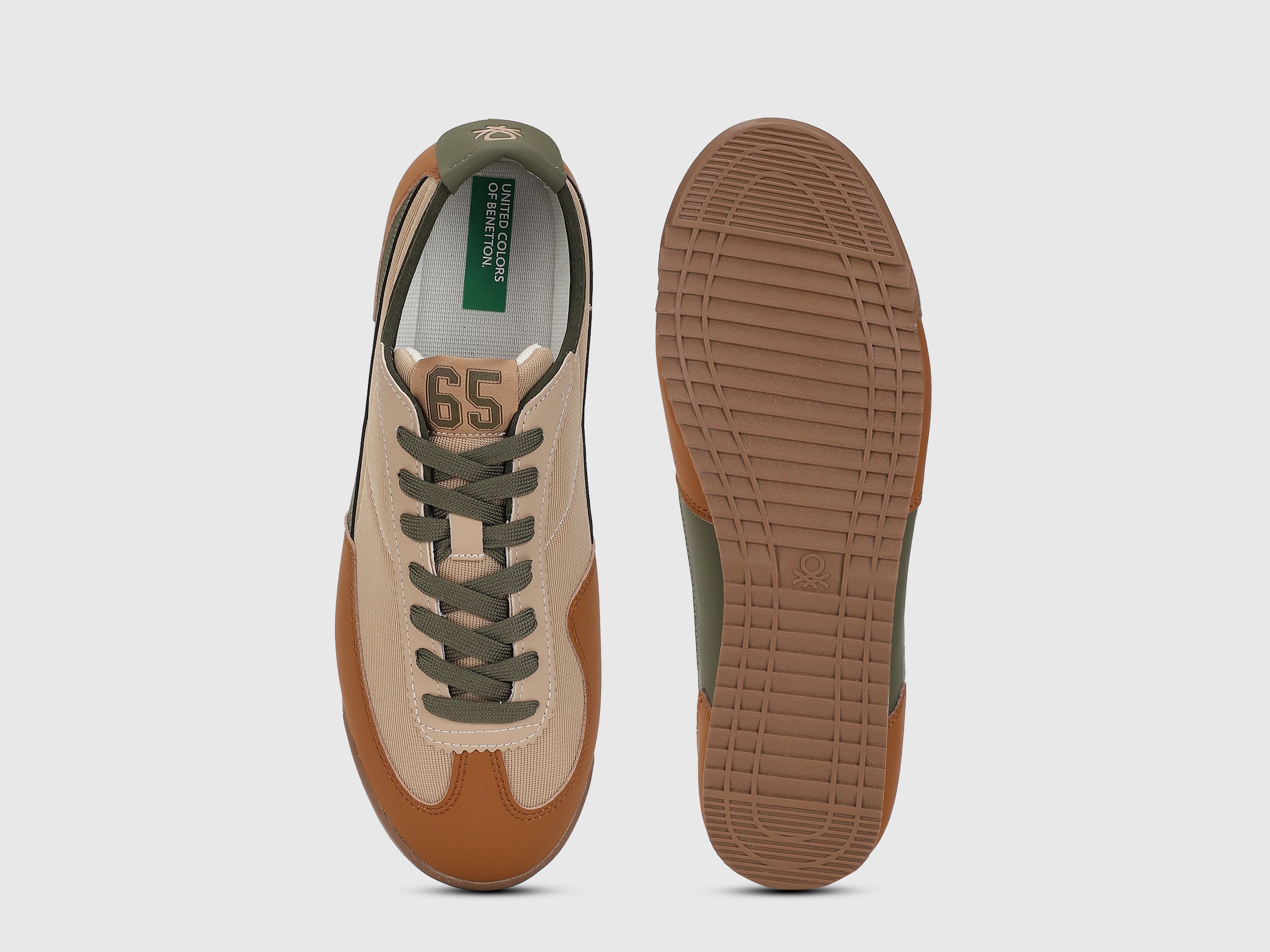 Men PU Mesh Colorblocked Sneakers1