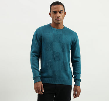 Regular Fit Round Neck Patterned/Textured Sweater