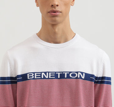 Regular Fit Crew Neck Striped Pullover