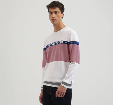 Regular Fit Crew Neck Striped Pullover