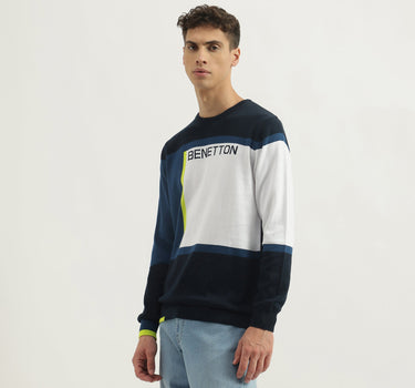 Regular Fit Round Neck Colorblock Sweatshirts