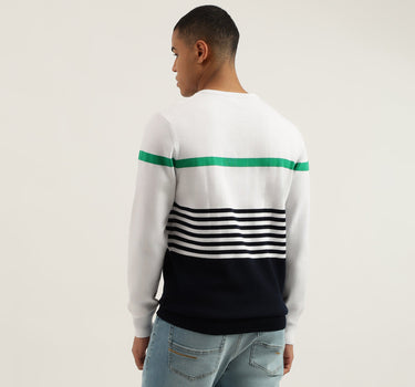 Regular Fit Crew Neck Striped Pullover