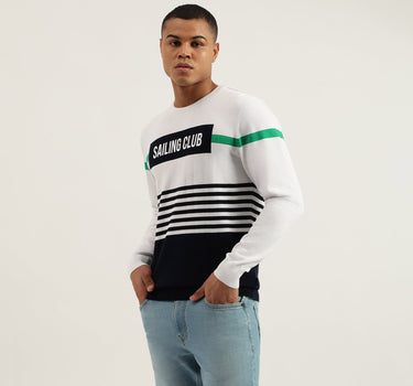 Regular Fit Crew Neck Striped Pullover