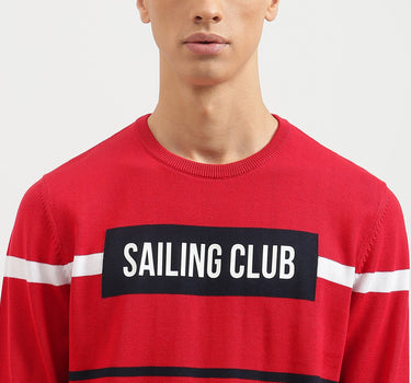 Regular Fit Crew Neck Striped Pullover