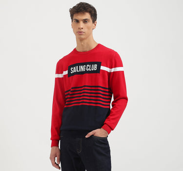 Regular Fit Crew Neck Striped Pullover