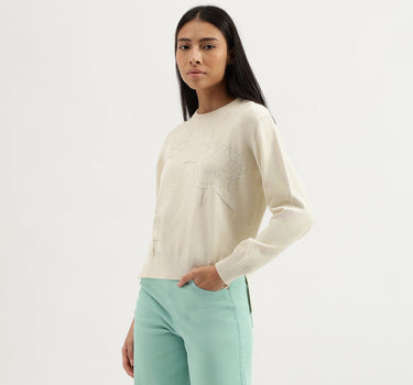 Round Neck Textured Top