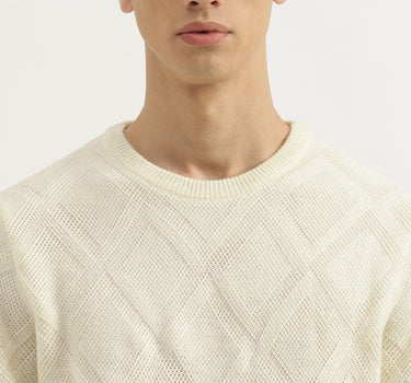 Regular Fit Round Neck Textured Sweater