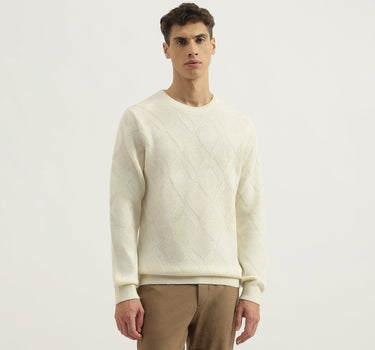 Regular Fit Round Neck Textured Sweater