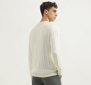 Regular Fit Round Neck Textured Sweater