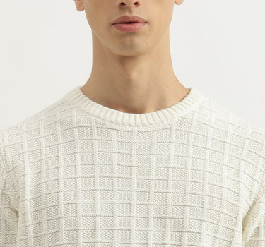 Regular Fit Round Neck Textured Sweater