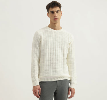 Regular Fit Round Neck Textured Sweater