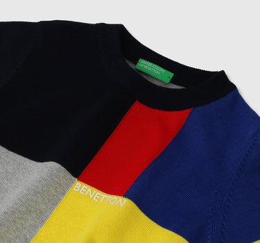 Regular Fit Round Neck Colorblock Sweatshirts