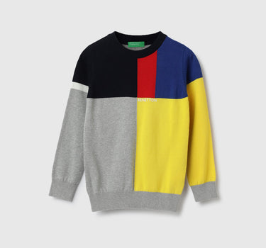 Regular Fit Round Neck Colorblock Sweatshirts