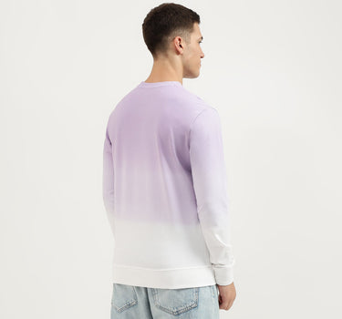 Regular Fit Crew Neck Ombre Sweatshirt