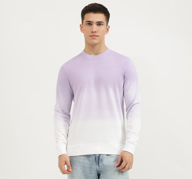 Regular Fit Crew Neck Ombre Sweatshirt