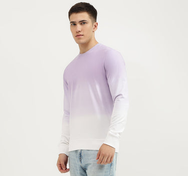 Regular Fit Crew Neck Ombre Sweatshirt