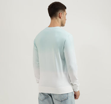 Regular Fit Crew Neck Ombre Sweatshirt