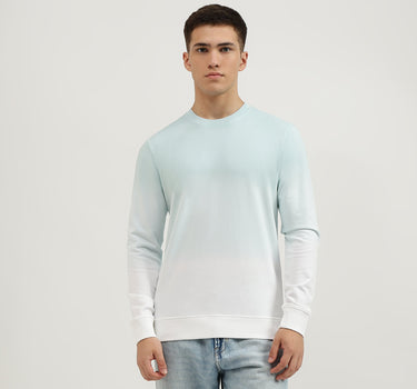 Regular Fit Crew Neck Ombre Sweatshirt