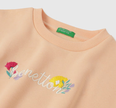 Regular Fit Round Neck Embroidered Sweatshirts