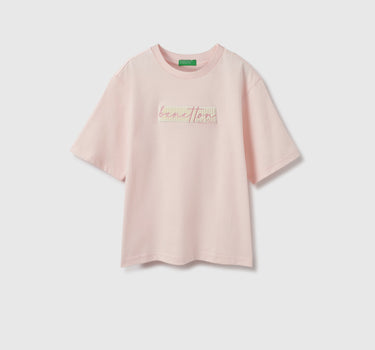 Boxy Fit Round Neck Embroidered Tshirt