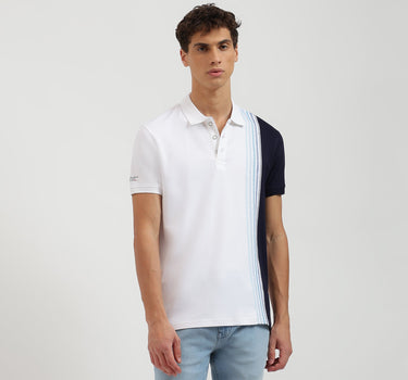 Regular Fit Collared Color Block Polo T-Shirt