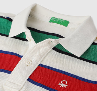 Regular Fit Collared Striped Polo T-Shirt