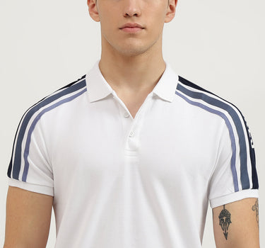 Regular Fit Collared Tape Detail Polo T-Shirt