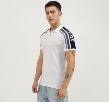 Regular Fit Collared Tape Detail Polo T-Shirt