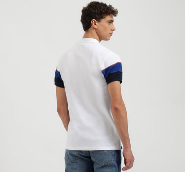 Regular Fit Collared Color Block Polo T-Shirt