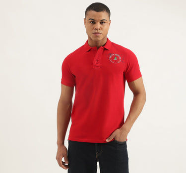 Regular Fit Collared Applique Polo T-Shirt