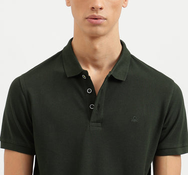 Regular Fit Collared Solid Polo T-Shirt