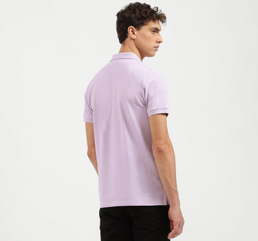 Regular Fit Polo Neck Solid Tshirt