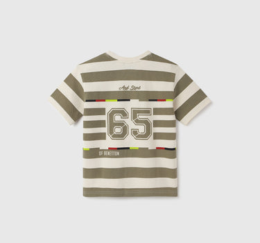 Relaxed Fit Crew Neck Striped T-Shirt