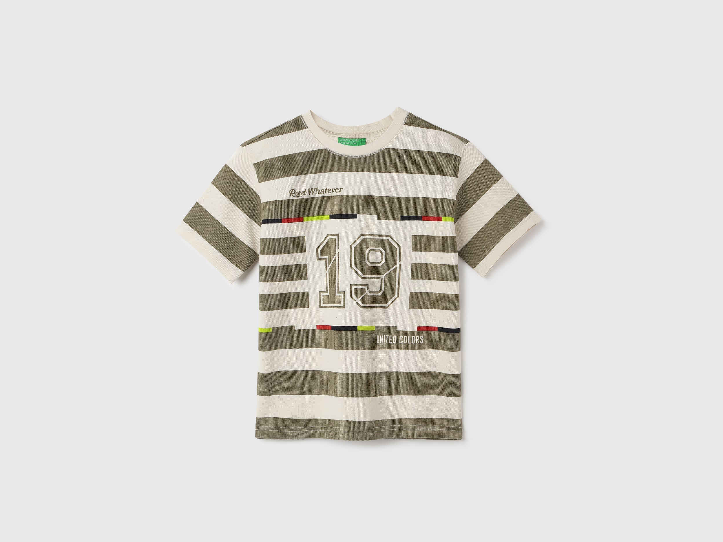 Relaxed Fit Crew Neck Striped T-Shirt