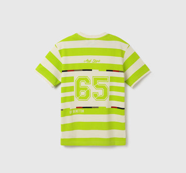 Relaxed Fit Crew Neck Striped T-Shirt