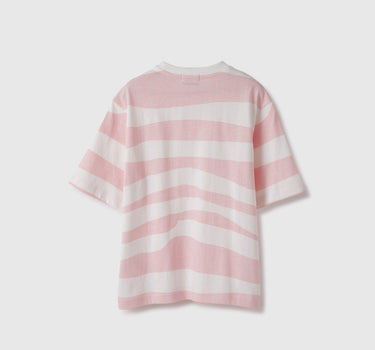 Boxy Fit Round Neck Striped Tshirt