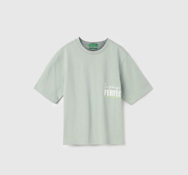 Boxy Fit Crew Neck Printed T-Shirt